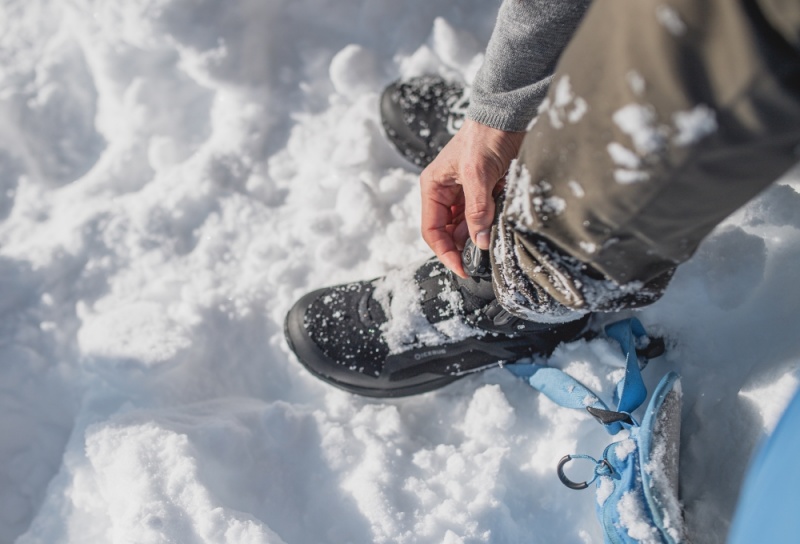 Buty Trekkingowe Icebug Walkabout Michelin GTX Studs Męskie Czarne | PL-MGZPFT986