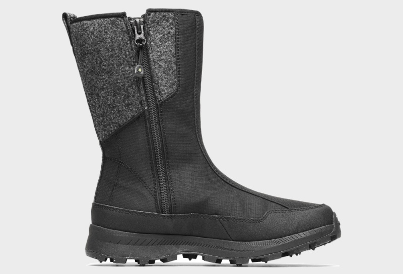 Buty Zimowe Icebug Sund Wełna BUGrip Damskie Czarne | PL-MQWIVK517