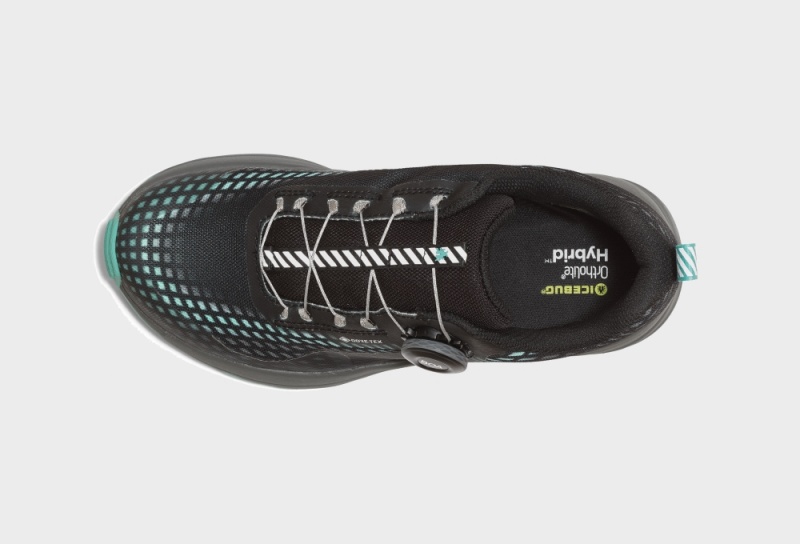 Buty do Biegania Icebug NewRun BUGrip GTX Studs Damskie Czarne Turkusowe | PL-TQPHUS094