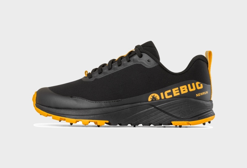 Buty do Biegania Icebug NewRun BUGrip Męskie Czarne Morelowe | PL-PKCHYI237